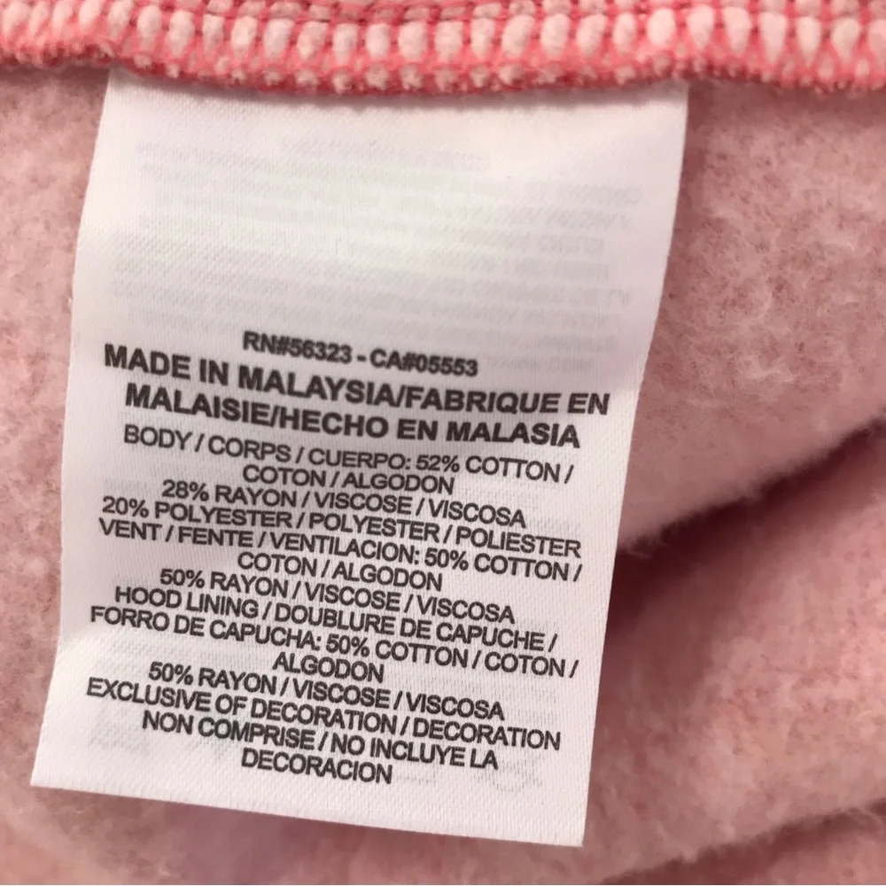 Nike Pink Pullover Half Zip Hooded Poncho - Picture 8 of 9